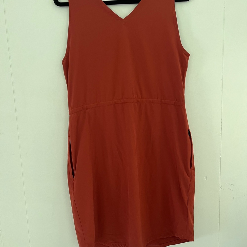 Eddie Bauer Travelers Departure Easy Tank Dress Size Medium Terracotta Orange - Picture 5 of 9